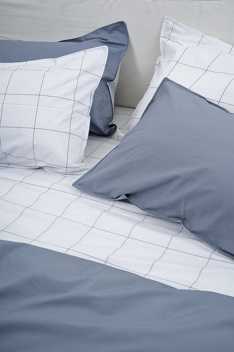 LOM Basics Organic Cotton Duvet Cover With Pillowcases- Slate