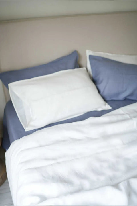 Off White- 100% Linen Duvet Cover