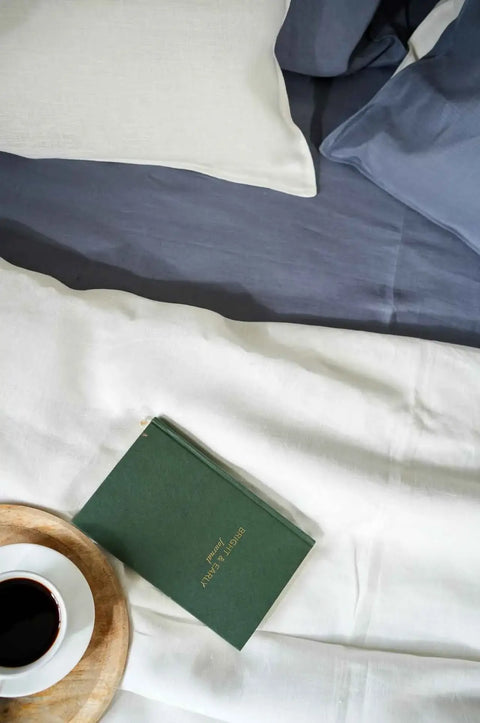 Off White- 100% Linen Bedsheet With Pillow Covers