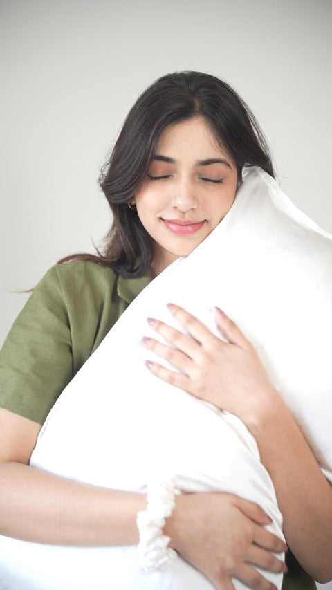 White Mulberry Silk Pillow Cover (1pc, Both Side Silk)
