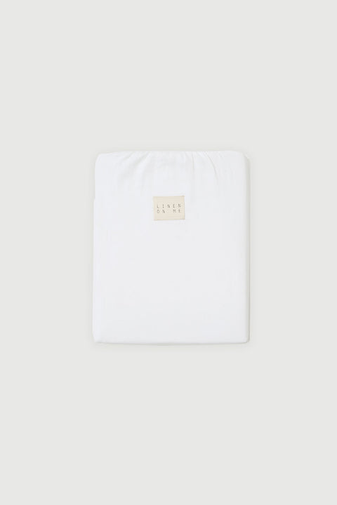 White 100% Organic Cotton Bedsheet With Ruffled Pillowcases (300TC)