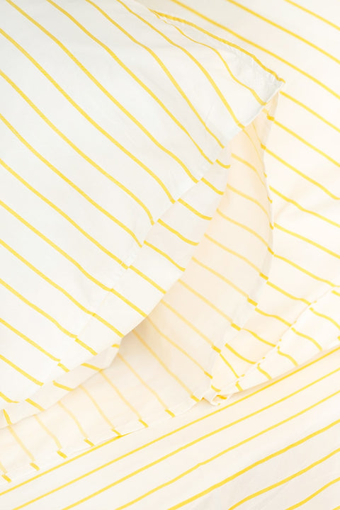 Organic cotton Duvet cover- Yellow Stripes