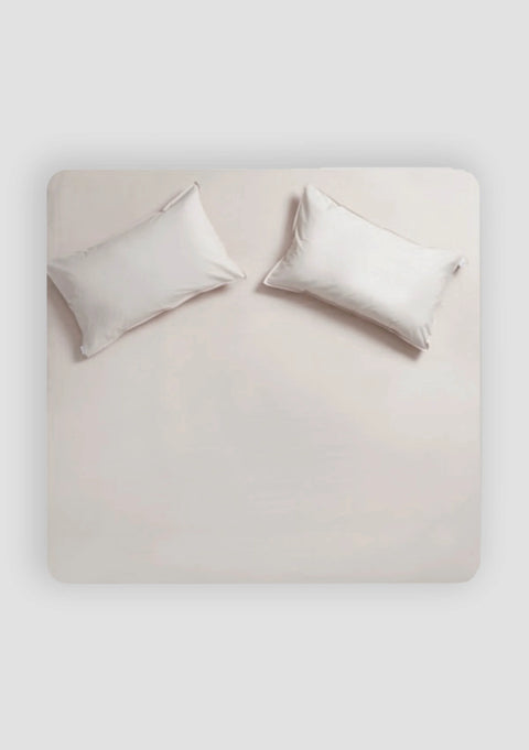 Dusty Pink 100% Organic Cotton Bedsheet with Pillow covers (300 TC)