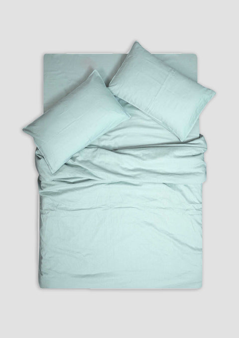 Mint- 100% Linen Duvet Cover with Pillowcases