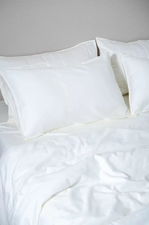 100% Cotton Duvet Cover- Ivory White (300 TC)
