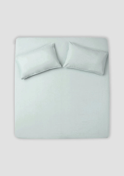 Mint Green 100% Organic Cotton Bedsheet with Pillow covers (300 TC)
