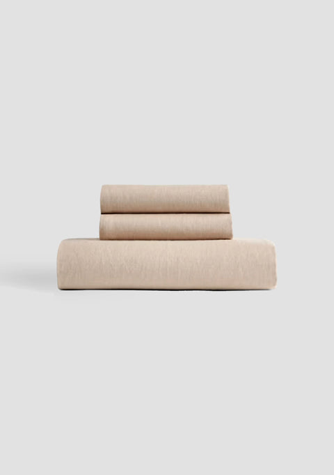 Desert Peach- 100% Linen Bedsheet with Pillow Covers