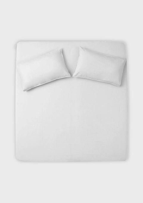 Off White 100% Organic Cotton Bedsheet with Pillow covers (300 TC)
