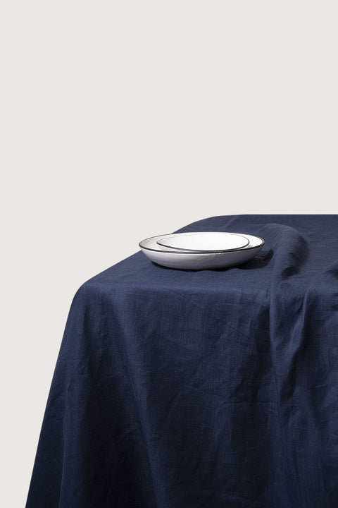 NAVY LINEN TABLE CLOTH