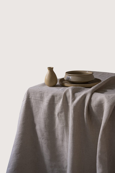Linen Table Cloth - Beige