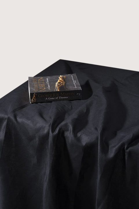 BLACK LINEN TABLE CLOTH
