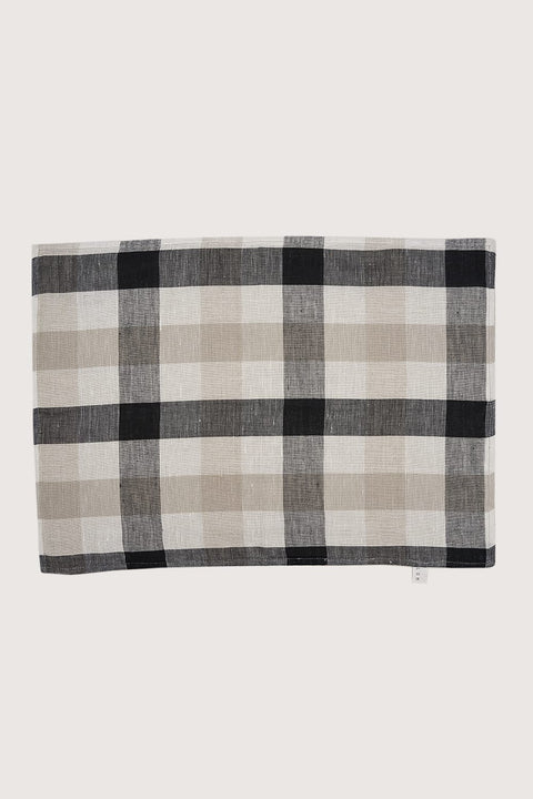 BLACK CHECKS LINEN PLACEMAT