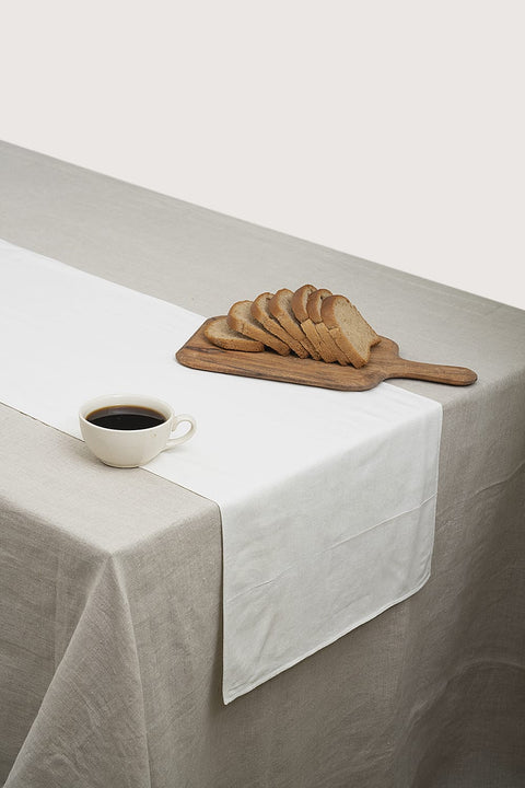 OFF WHITE LINEN TABLE RUNNER