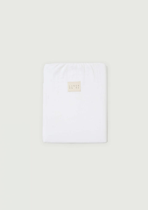 100% Organic Cotton Duvet Cover with Piping Details- White (300 TC)