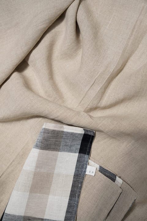BLACK CHECKS LINEN PLACEMAT