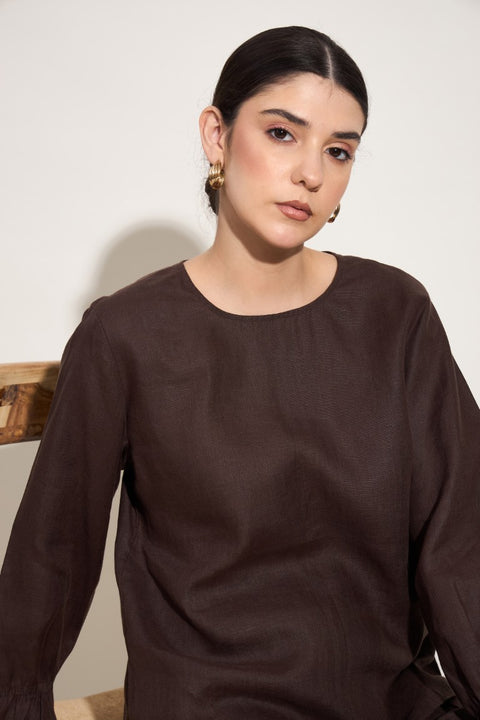 100% Linen Co-ord Set – Cocoa