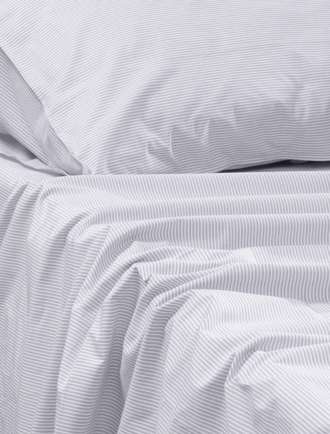 100% Organic Cotton Pin Stripe Duvet Cover- Black & White (300 TC)