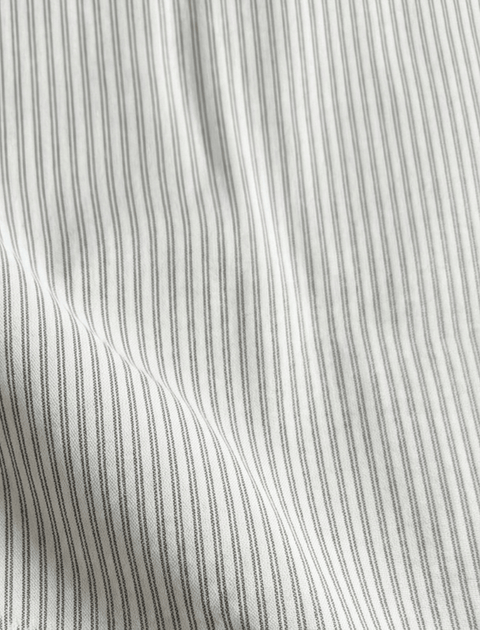 100% Organic Cotton Pin Stripe Bedsheet with Pillow Covers (300 TC)- Black & White