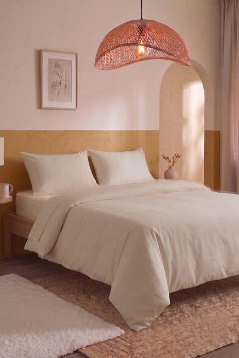 Cream - Classic Cotton Duvet Cover (300 TC)