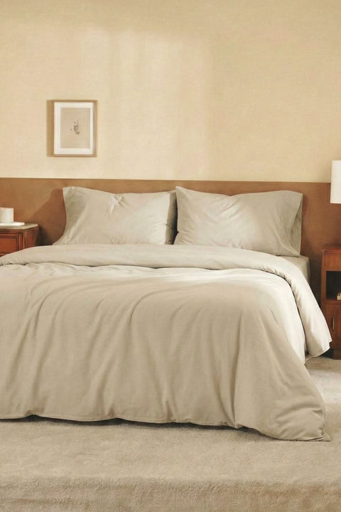 100% Organic Cotton Duvet Cover- Cream (300 TC)