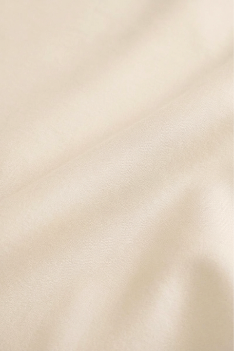 Cream - Classic Cotton Bedsheet with Gather Pillowcases (300 TC)