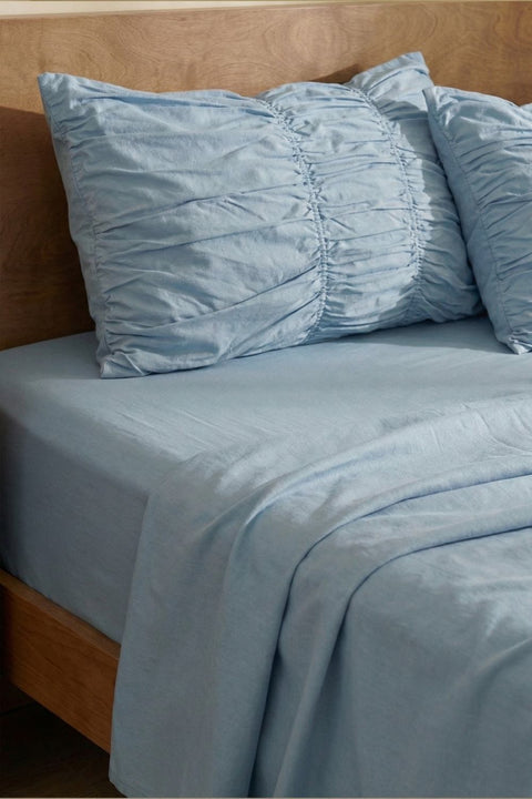 100% Organic Cotton Bedsheet With Gather Pillowcases (300 TC)