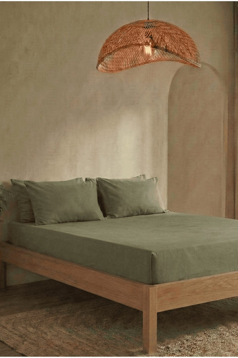 Meadow- 100% Organic Cotton Bedsheet With Pillowcases- (300 TC)