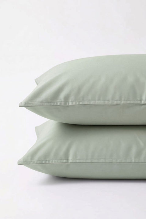 Tea Green - Classic Cotton Pillowcase (300 TC)