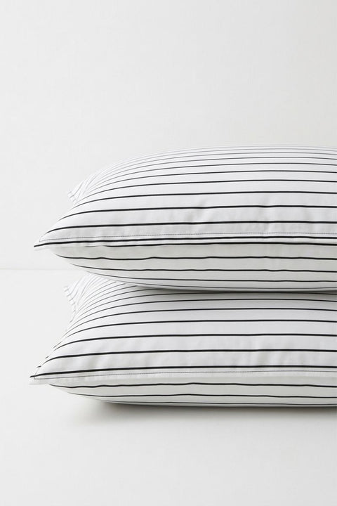 Black & White - 100% Organic Cotton Stripe Pillowcase (300 TC)