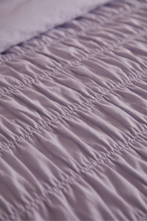 Smoked Lilac- Classic Cotton Duvet Cover with Gathers (300 TC)