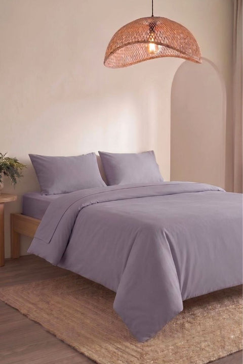 Smoked Lilac- Classic Cotton Duvet Cover (300 TC)