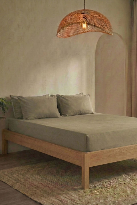 Mocha - Classic Cotton Bedsheet with Pillowcases (300 TC)