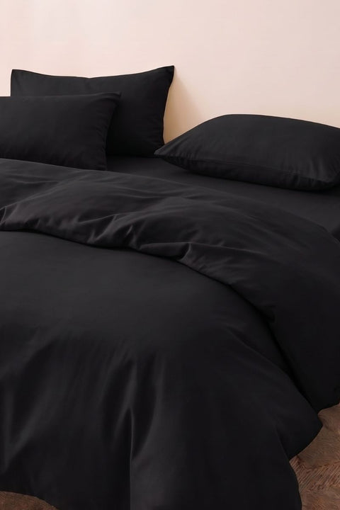 Black - 100% Organic Cotton Duvet Cover (300 TC)