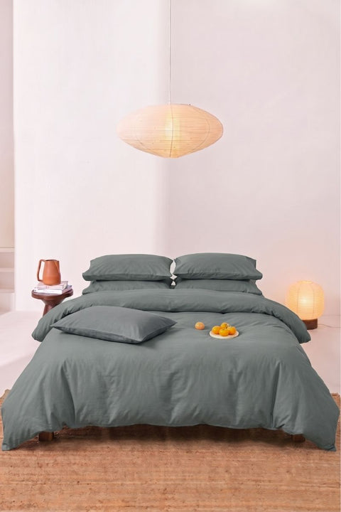 Grey granite- 100% Organic Cotton Duvet Cover (300 TC)