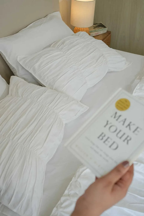 100% Cotton Duvet Cover With Pillowcases- Full Gather (300 TC)