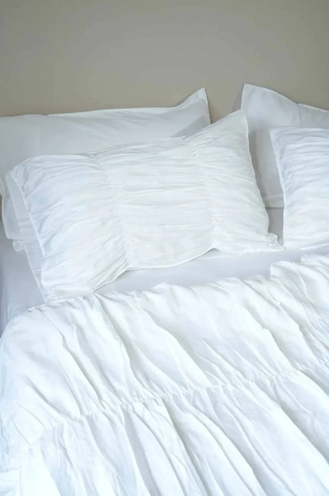 100% Cotton Duvet Cover With Pillowcases- Full Gather (300 TC)