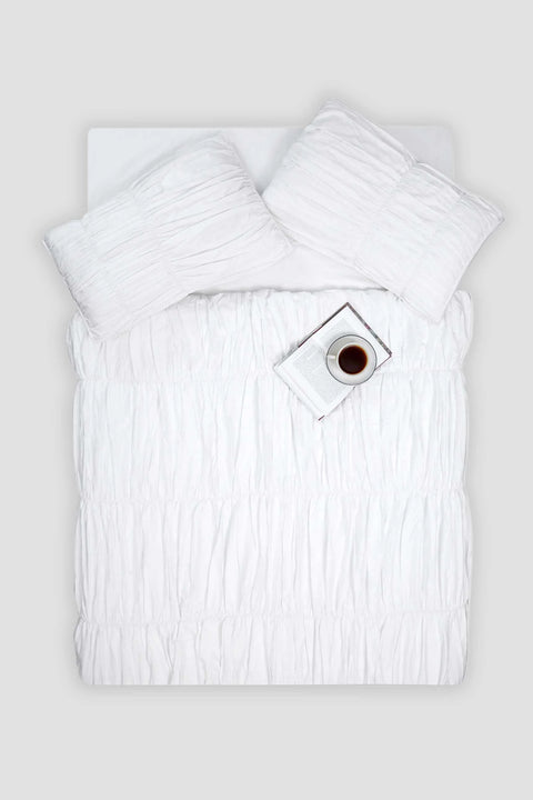 100% Cotton Duvet Cover With Pillowcases- Full Gather (300 TC)