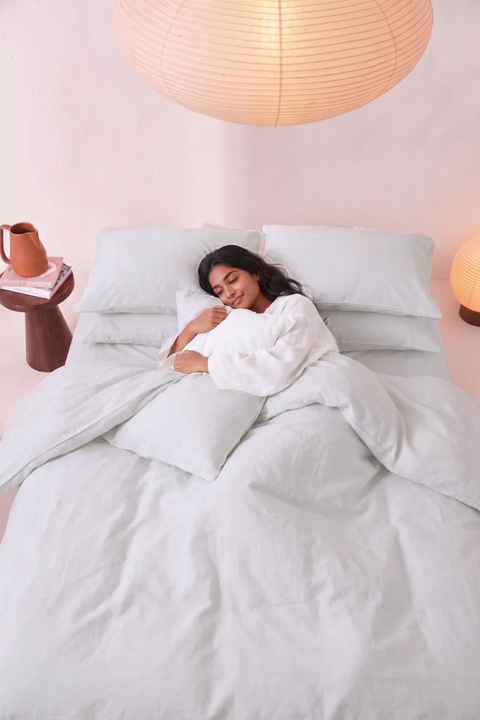 Cloud White- 100% Organic Cotton Duvet Cover (300 TC)