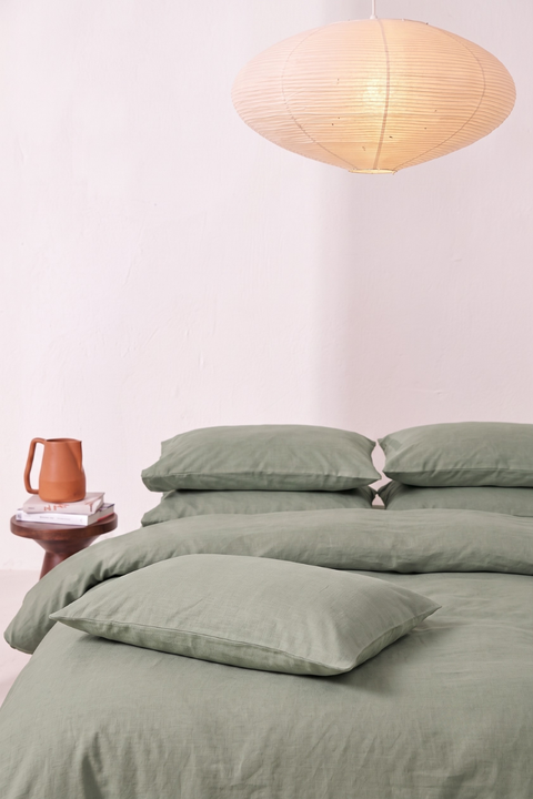 Desert sage- 100% Organic Cotton Duvet Cover With Pillowcases (300 TC)