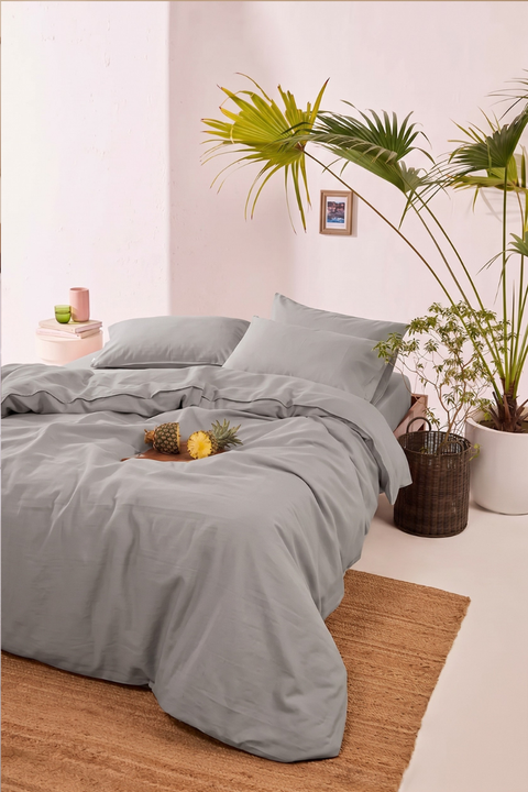 Grey - 100% Organic Cotton Duvet Cover (300 TC)
