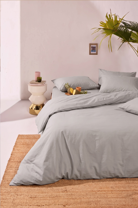 Grey - 100% Organic Cotton Duvet Cover (300 TC)
