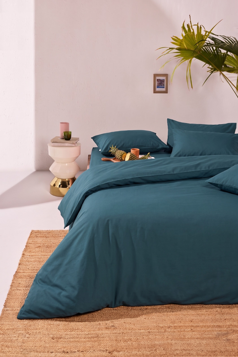 Teal - 100% Organic Cotton Duvet Cover (300 TC)