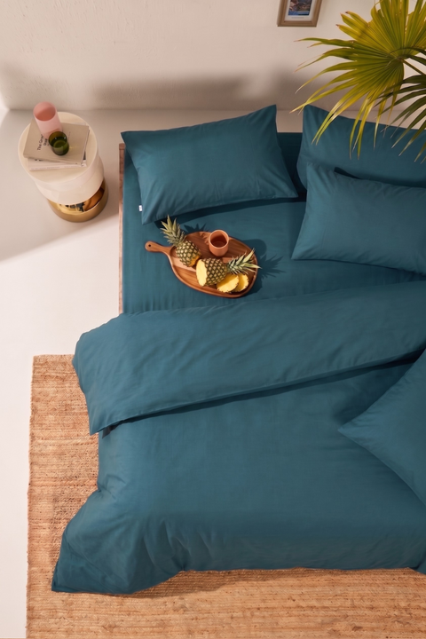 Teal - 100% Organic Cotton Duvet Cover (300 TC)