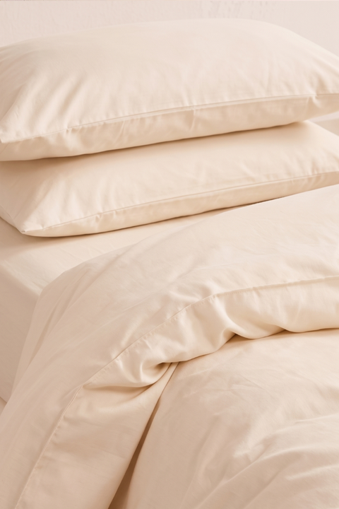 Dusty Pink - Classic Cotton Duvet Cover With Pillowcases (300 TC)