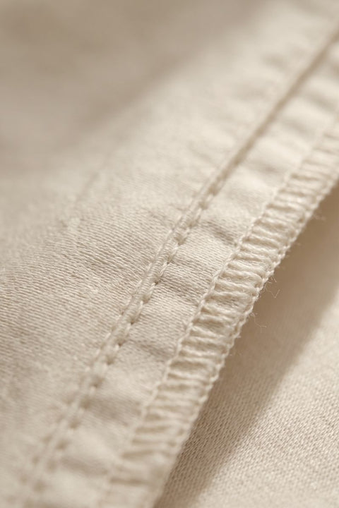 Cream - Classic Cotton Bedsheet with Gather Pillowcases (300 TC)