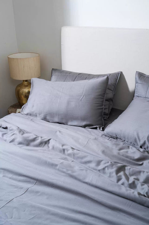 Charcoal Cotton Duvet Cover (300 TC)