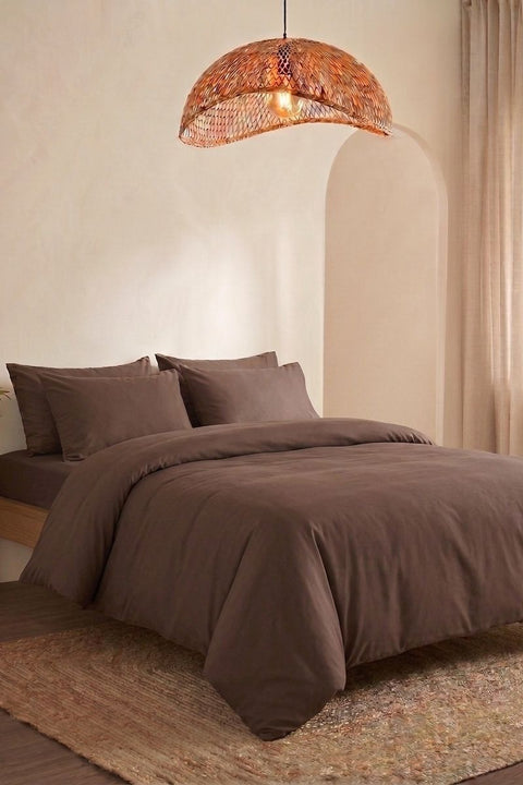 Coffee - Classic Cotton Duvet Cover (300 TC)