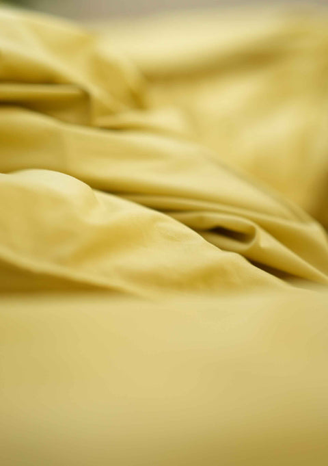 Organic Cotton Duvet Cover Set- Pastel Yellow