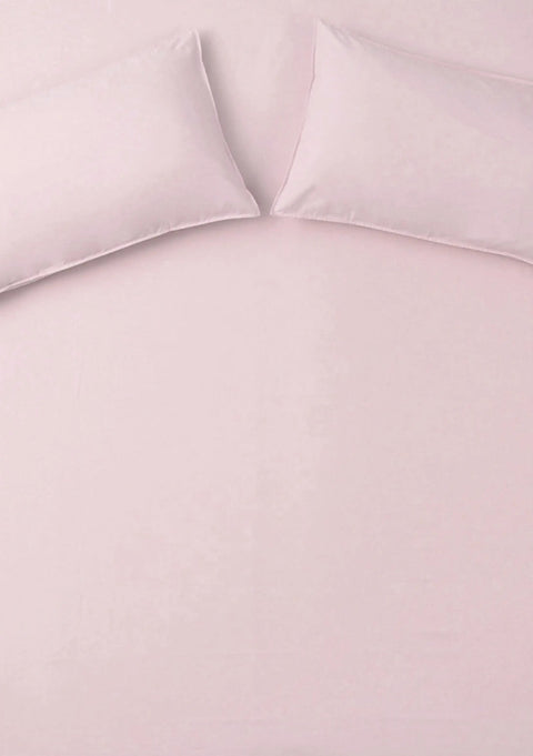 Blush Pink 100% Organic Cotton Bedsheet with Pillow covers (300 TC)