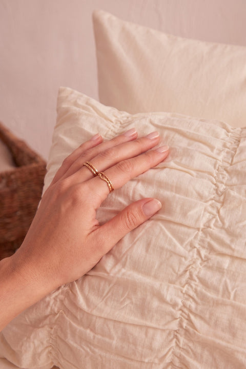 Dusty Pink - 100% Organic Cotton Bedsheet With Gather Pillowcases (300TC)